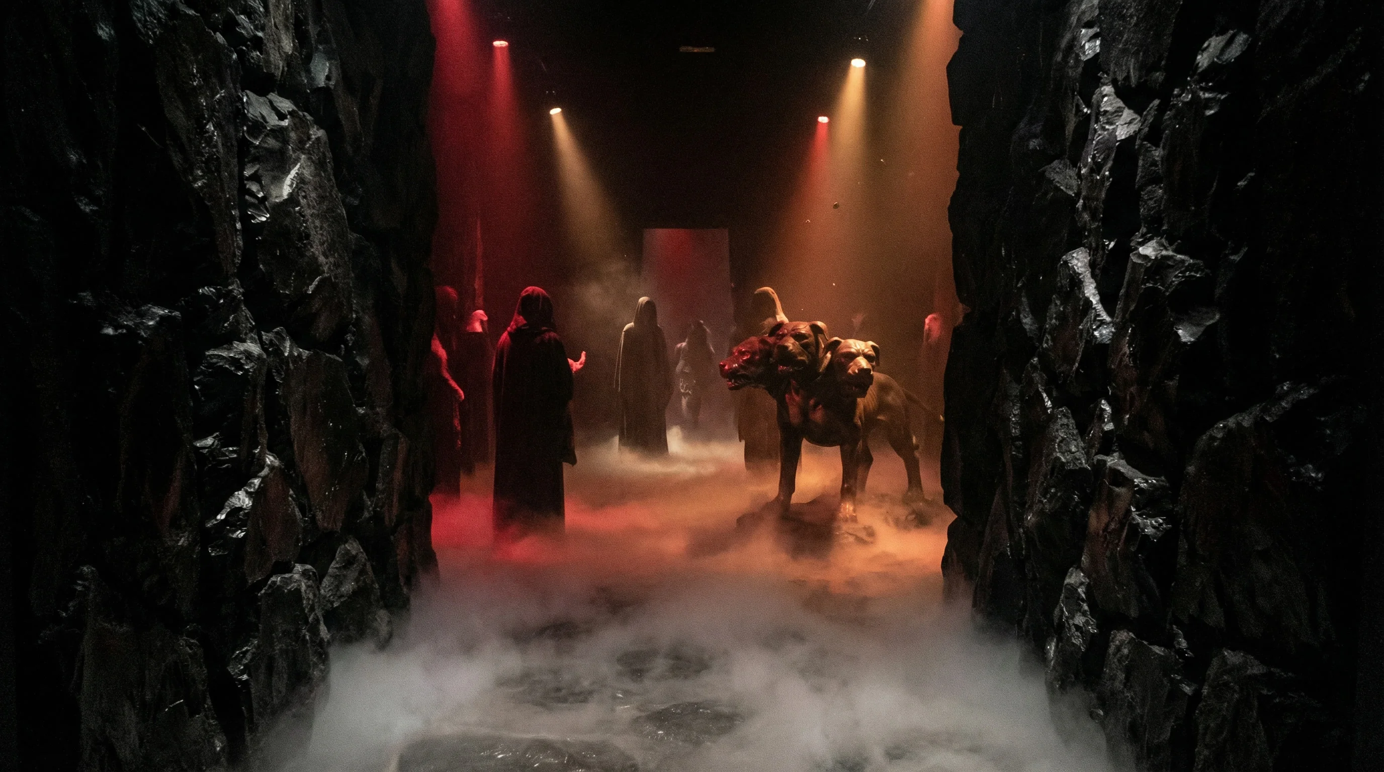 Dark underworld realm of Hades with shadowy mythological atmosphere